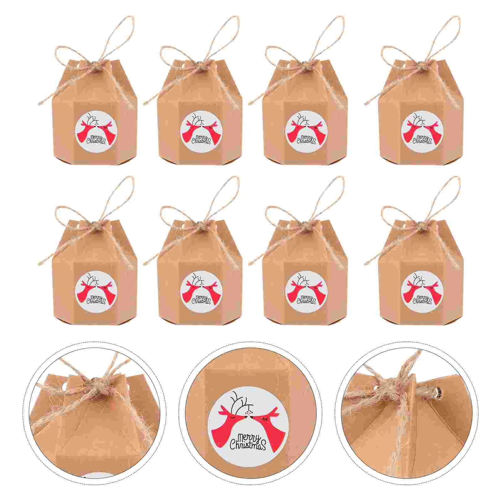 

50 pcs Creative Christmas Candy Boxes Candy Biscuit Storage Containers