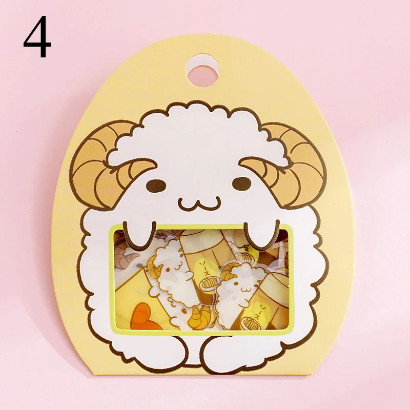 4 50 шт милые Мультяшные декоративные наклейки s Kawaii животные канцелярские наклейки s ПВХ клейкие наклейки для детей DIY принадлежности для скрапбукинга - Цвет: 4
