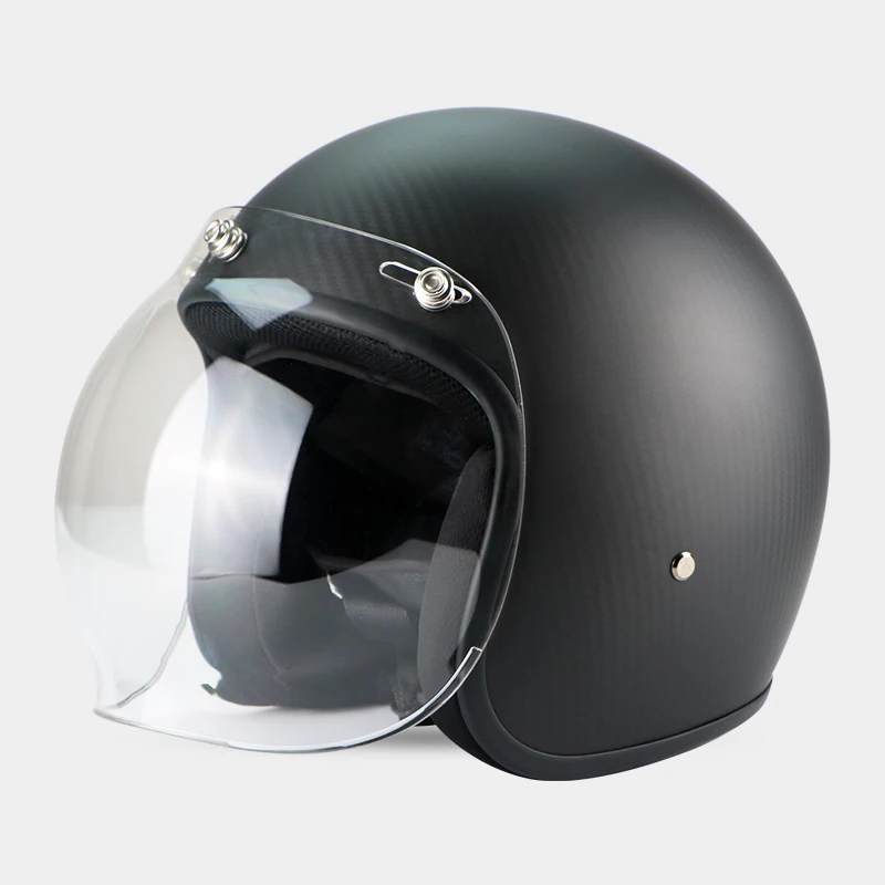 VECCHIO карбоновое волокно винтажный шлем с открытым лицом для мотоцикла мопеда Casco