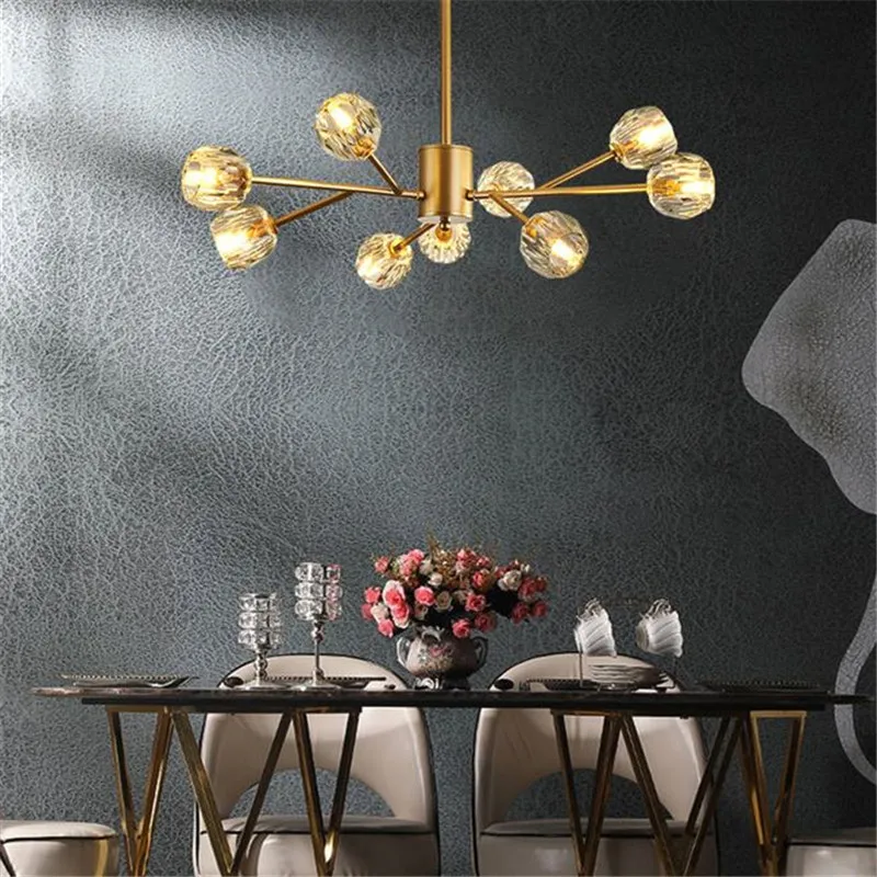 Современная хрустальная Золотая люстра 2020 светильник лампа декоративные люстры