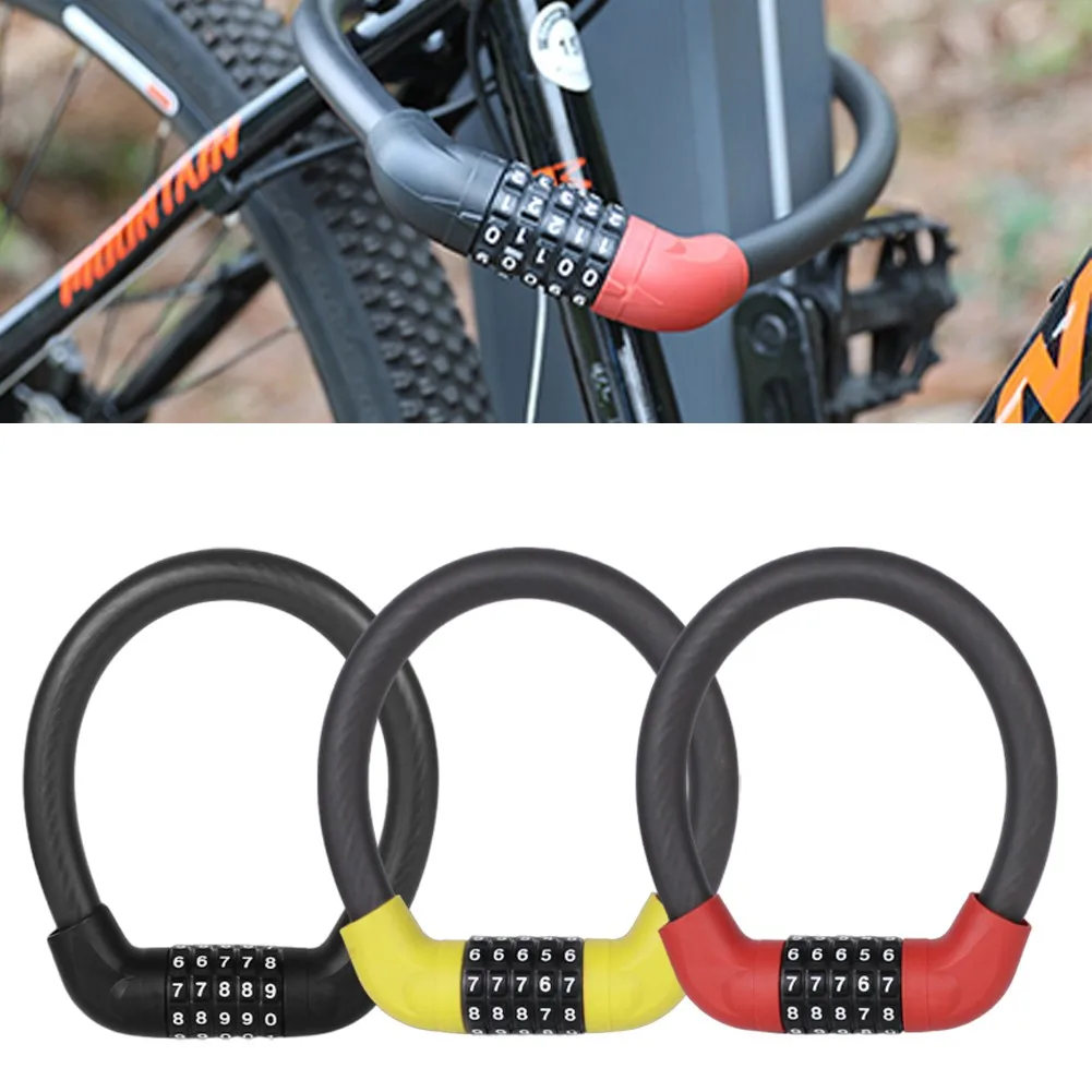 

Bicycle Anti-theft Wire Lock Five-digit Code Motorcycle Anti-shear Bicycle Lock Multipurpose Durable Bikes Accessories Parts