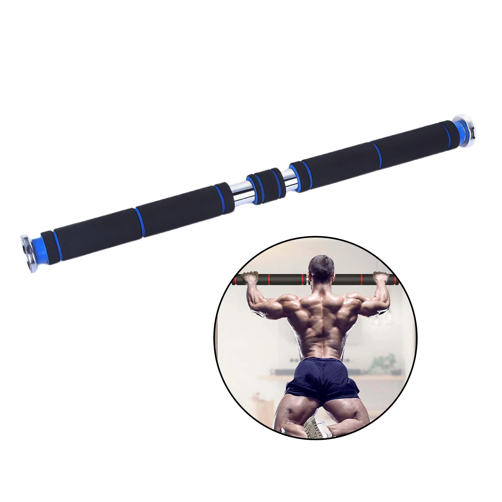 

Pull Up Bar Door Exercise Workout Bar 60-100cm Adjustable Chin Up Bar Workout