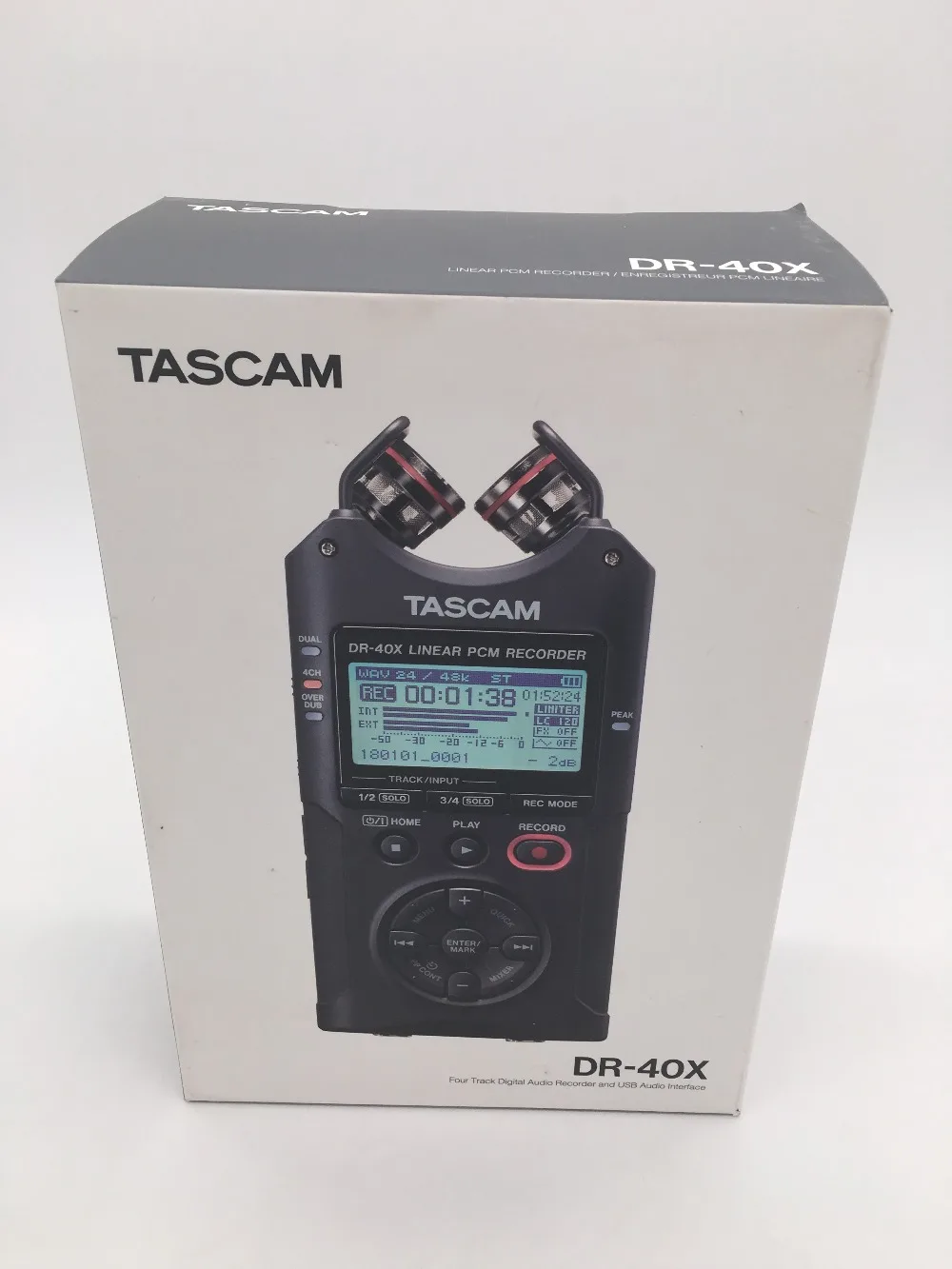 TASCAM DR-40X обновленная версия DR-40 портативный четырехтрековый Цифровой диктофон профессиональная записывающая ручка