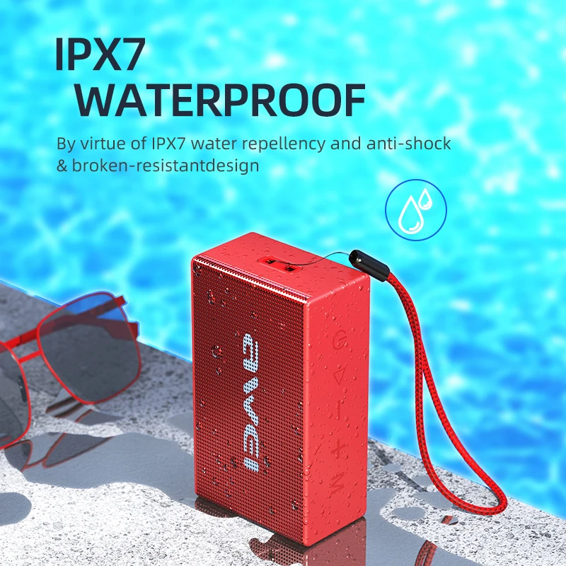 Awei Y665 блютуз колонка Bluetoothколонка беспроводная мини Водонепроницаемый IPX7 HiFi