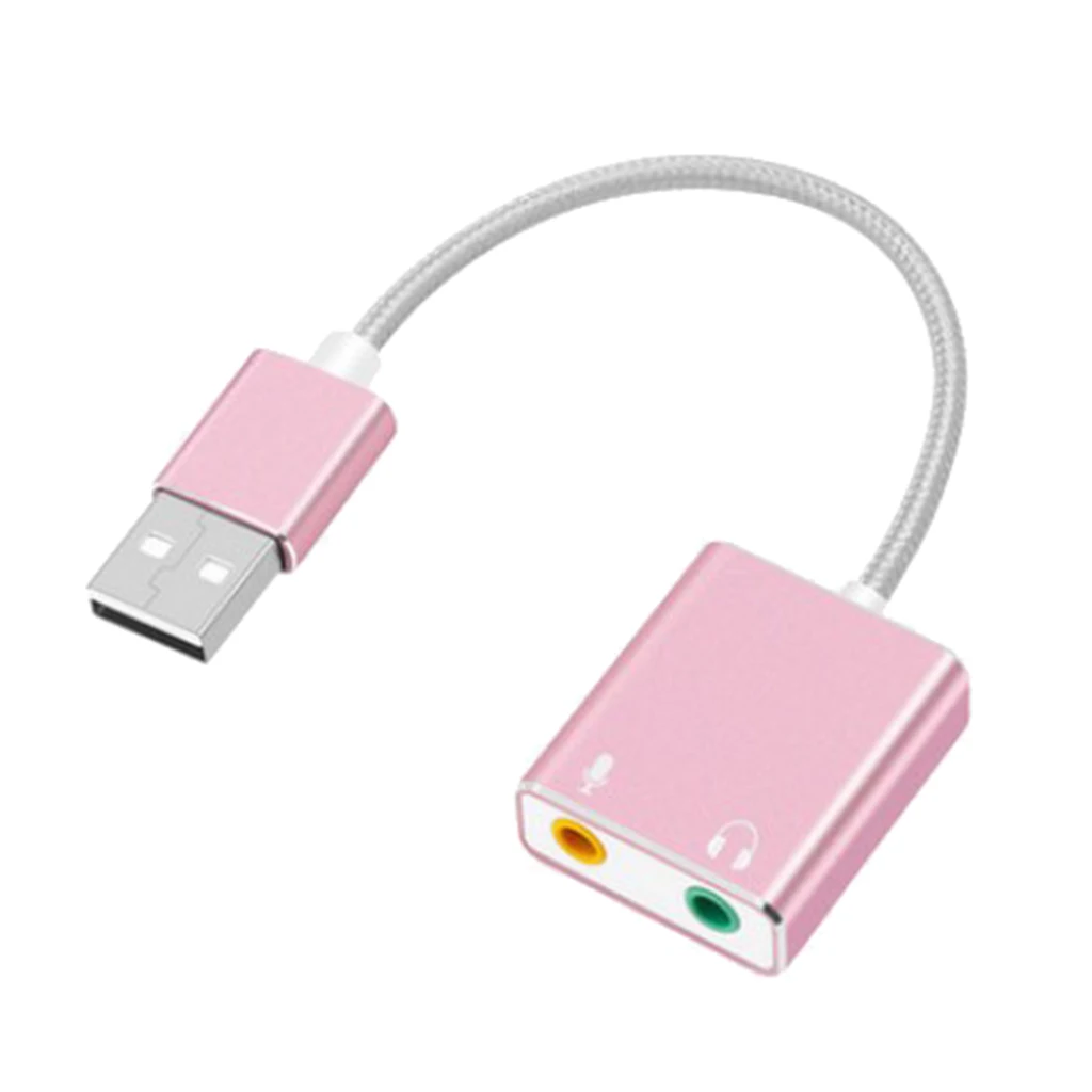 

External USB 7.1 for Laptop Mic Audio Adapter Converter Stereo Sound Card