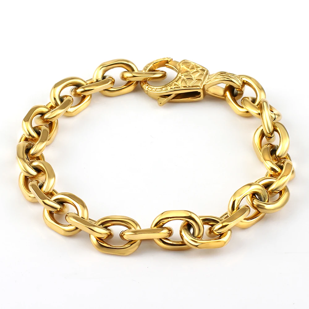 316L Stainless Steel Gold Cross O Chain Bracelat Bangles For Women Men Accesories Jewelry waterproof Bracelets Factory Wholesale