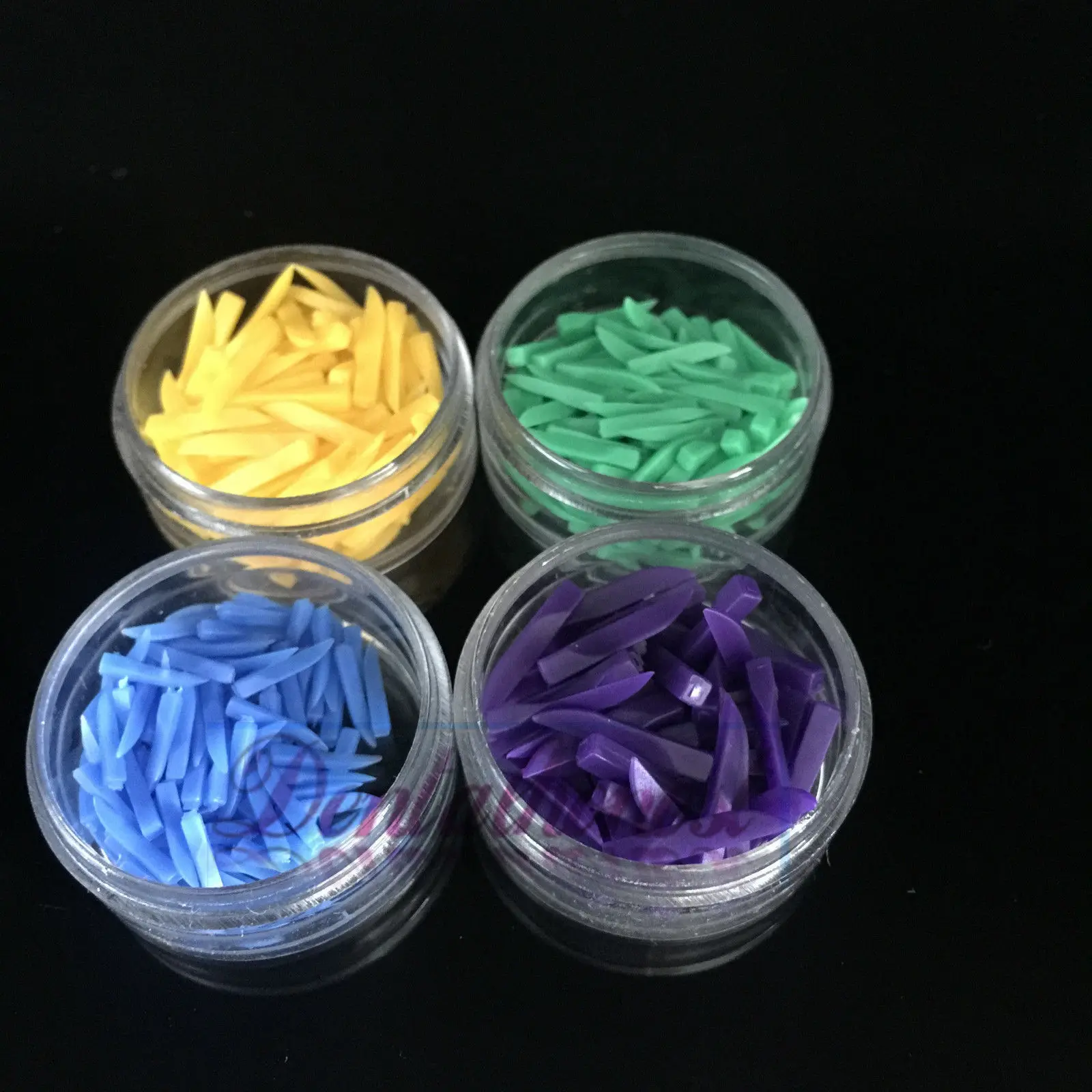 400 шт./4 коробки одноразовых стоматологических клиньев 4 цвета Стоматологические