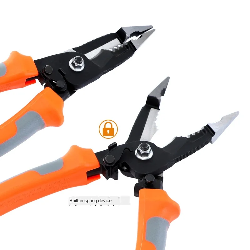 

5 In 1 Wire Stripper Pliers 8" / 210mm Cable Crimping Cutter Pliers CR-V Electrician Cutting Hand Tools multi tool pliers