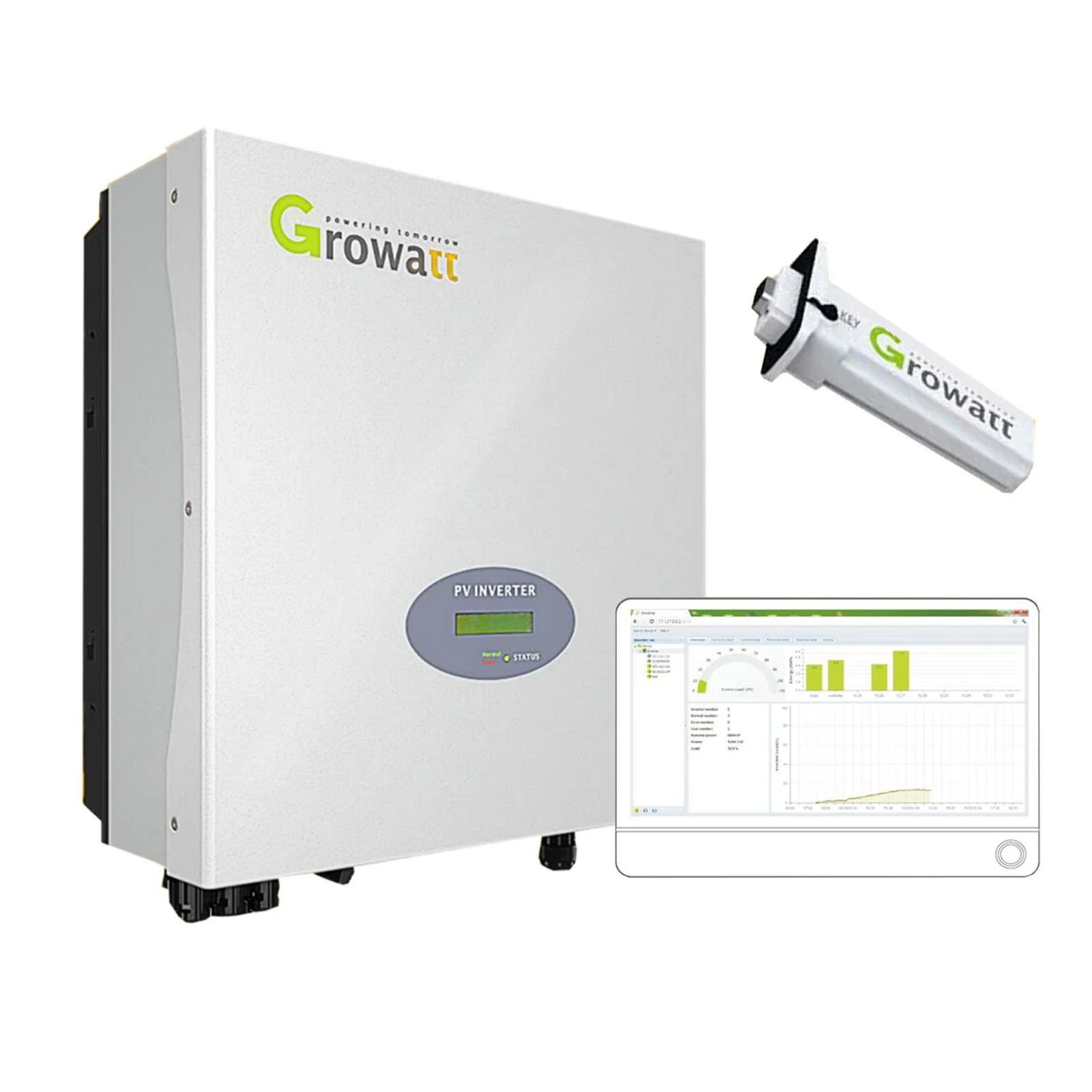 

High efficiency Growatt hybrid grid solar inverter 1000w 2000w 3000w on and off grid inverter for solar power system