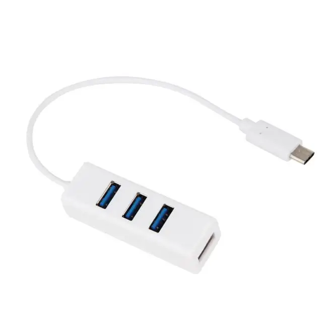 Тонкий дизайн от Type-C до 4 портов USB 3 0 Hub 4-Port 1 Белый адаптер для компьютера Apple Macbook 12