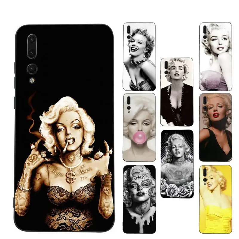 

Marilyn Monroe Phone Case For Huawei P9 P30 lite p30 20 pro p40lite P30 Soft Silicone Capa