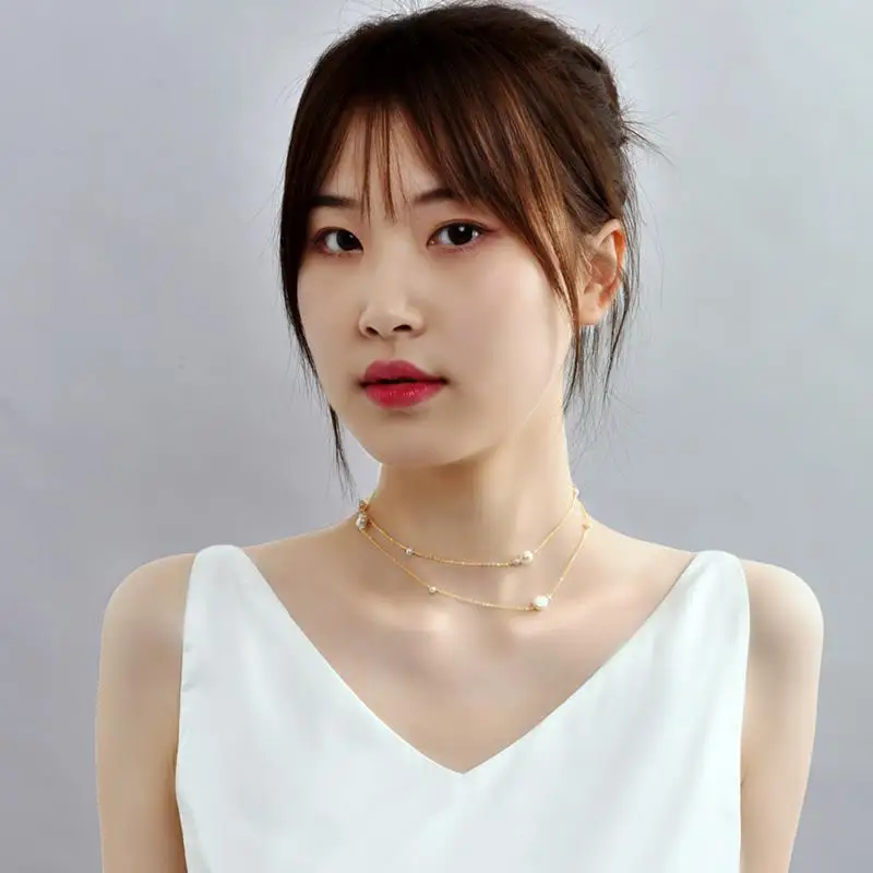 Цепочка для очков ZHIXI в ретро-стиле с натуральным пресноводным жемчугом простой