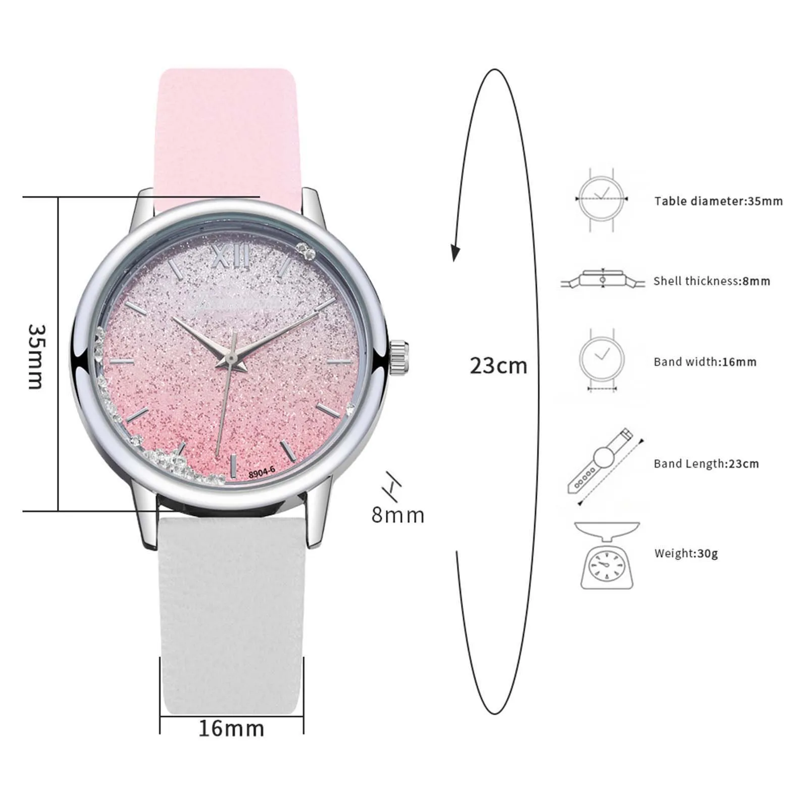 

Watches For Women Luxury Romantic Starry Sky Wrist Watch Bracelet Leather Gradient Designer Ladies Simple Clock Montre Femme W3