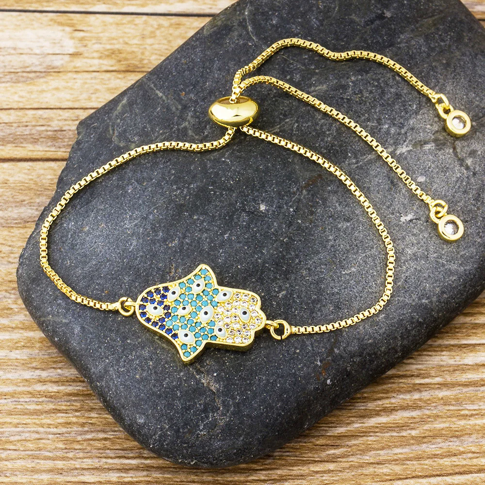 Новинка Классическая цепочка регулируемый медный браслет кубический циркон