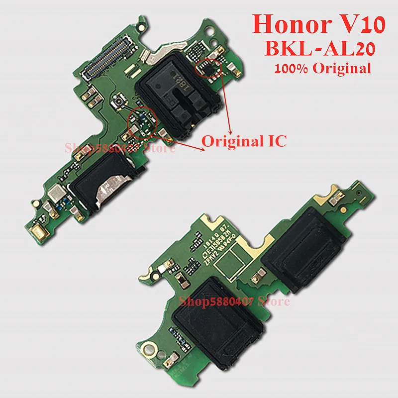 

Original USB Charger plug board For Huawei Honor V10 BKL-AL20 USB Charging Port Dock With Microphone Flex Cable For Honor V10
