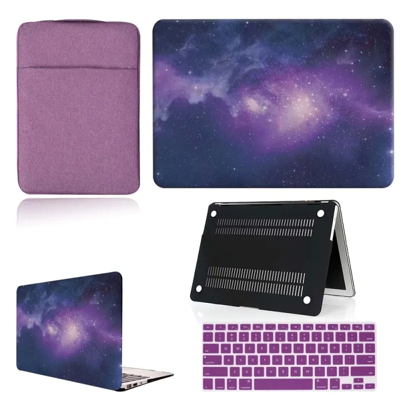 space 01 KK&LL Жесткий Чехол для ноутбука+ сумка+ чехол для клавиатуры-Apple MacBook Air Pro retina 11 12 13 15 и Air13/Pro 13 15 Touch Bar - Цвет: space 01
