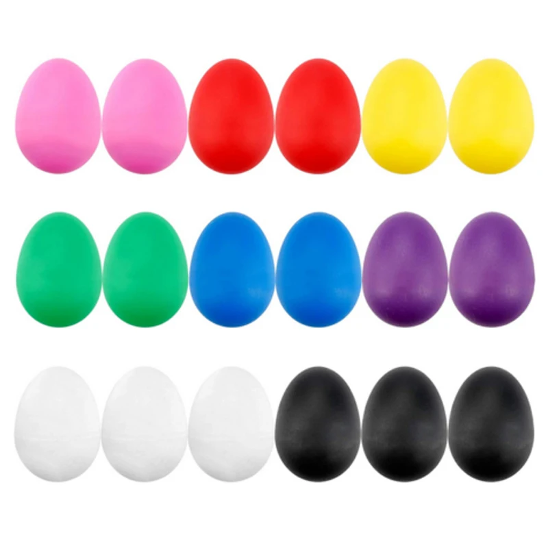 

18PCS Plastic Egg Shakers Percussion Musical Egg Maracas Kids Toys with 8 Colors