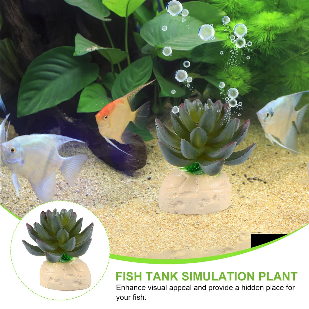 Аквариумная скульптура из смолы суккулентная фигура аквариум пейзаж украшение