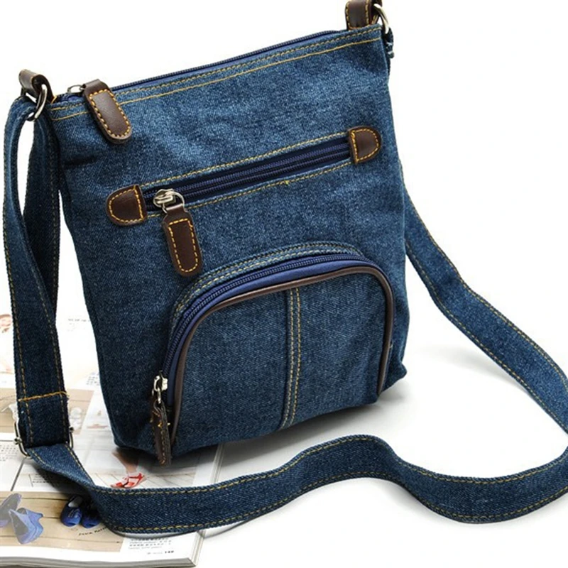 

Crossbody Bags For Women Casual Denim Bags Fashion Female Shoulder Bag Pack Travel Zipper Handbag Tote Ladies Messenger Bag