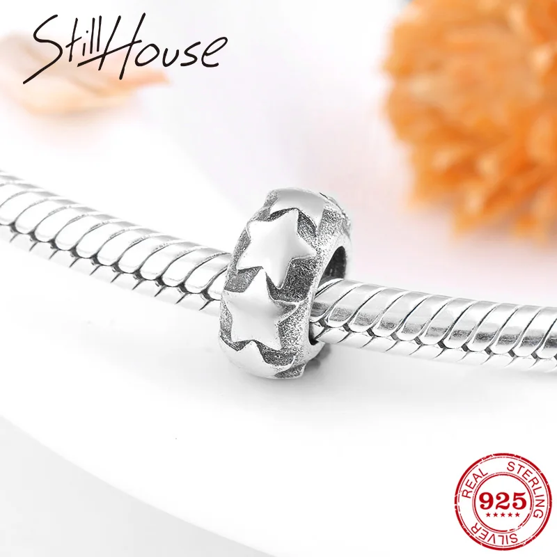 Подлинные искусственные Серебряные звезды бусины разделители сделай сам