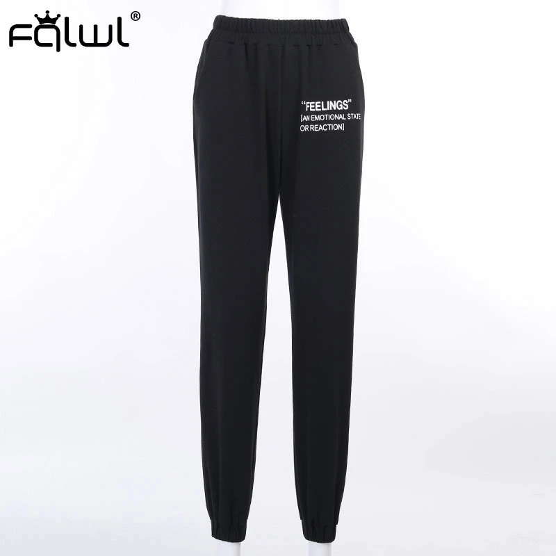 

FQLWL Autumn Winter Casual Sweatpants Women Joggers Elastic High Waist Harajuku Pants Female Harem Loose Pants Women Trousers