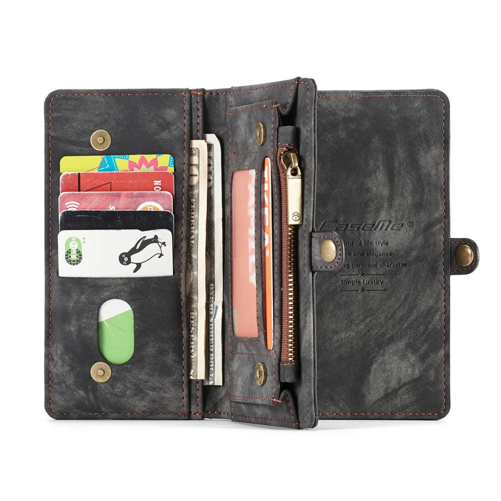 Роскошный чехол кошелек на магнитной застежке 11 отделений для карт 3 отделения