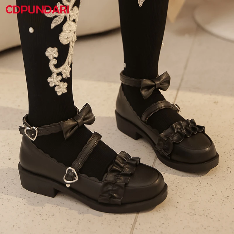 

Ankle Strap Mary Janes With Small Platform Lolita Shoes Women Spring Summer Japanese Style Casual Low Heels Ladies Popular