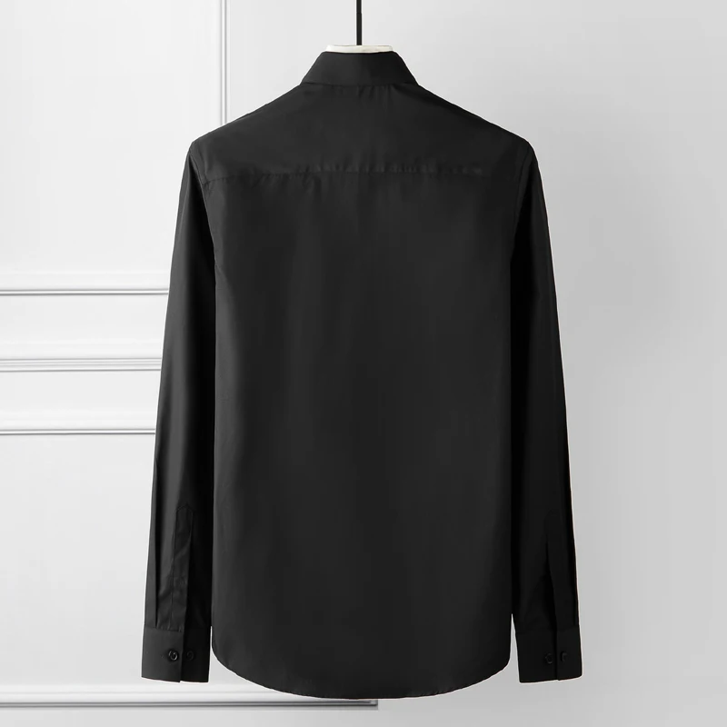 Брендовая мужская рубашка 2019 высококачественные деловые мужские классические