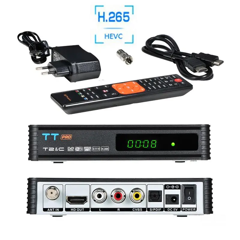 HD 1080P H.264 H.265 DVB T2 тюнер DVB-C цифровой ТВ приставка USB DVB-T2 Wifi ТВ приемник кабель dvb c Декодер для тюнера dvb t2 Wifi Youtube