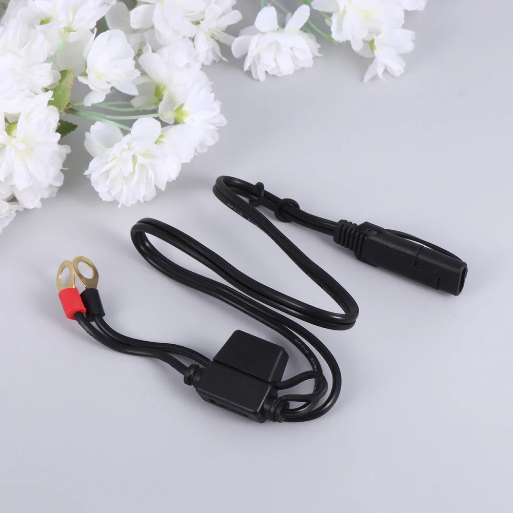 

Motorcycle Battery Charging Cable Simple Practical Motorcycle Battery Charging Tool for Home Outdoor (12V Black)