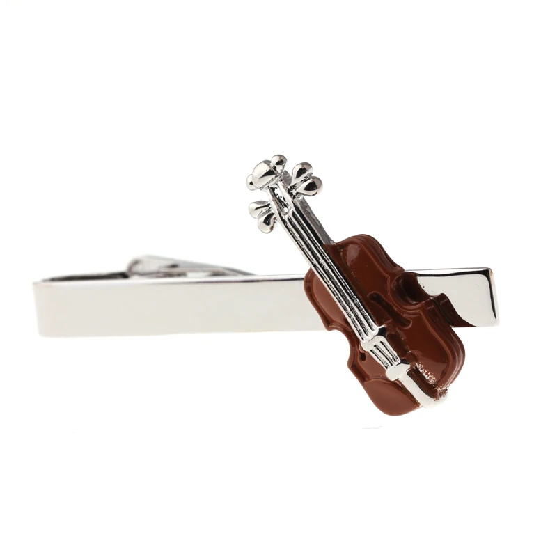 

Violin style painted metal tie clip