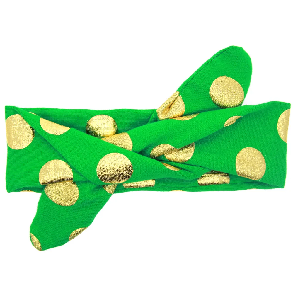 

Baby Headband Bow Knot Hairbands for Kids Cotton Gold Dot Headdress Hair Bands Bandana Head Wrap Hair Accessories for Children