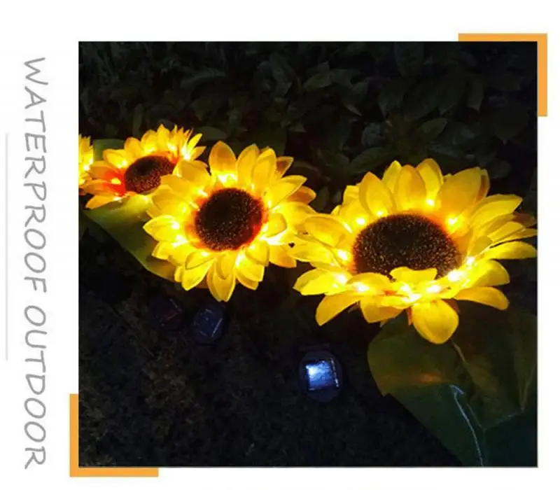 

1PC Waterproof Solar Lights Outdoor Multi-Color Changing LED Solar Flower Lights Garden Lights Decorative Yard Lawn Lights
