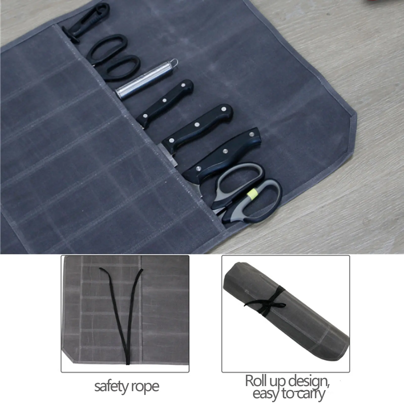 Холщовые сумки для шеф повара с 7 отделениями прочные карманы хранения