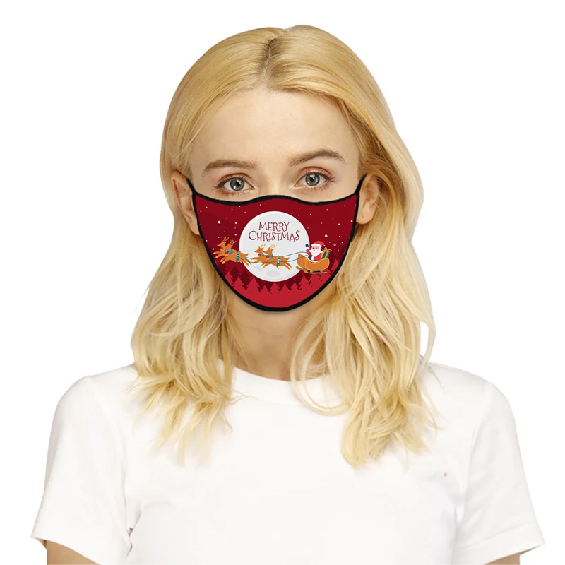 Christmas Party Mask Santa Claus Merry Decorations For Home 2020 Noel Xmas Happy New Year 2021 Supplies | Дом и сад