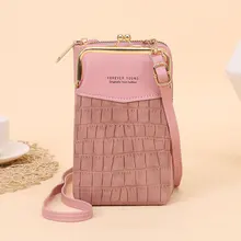 Designer Messenger Bags Female New Crocodile Pattern Stitching Shoulder Messenger Bag Phone Mini Zipper Bag Coin Wallets