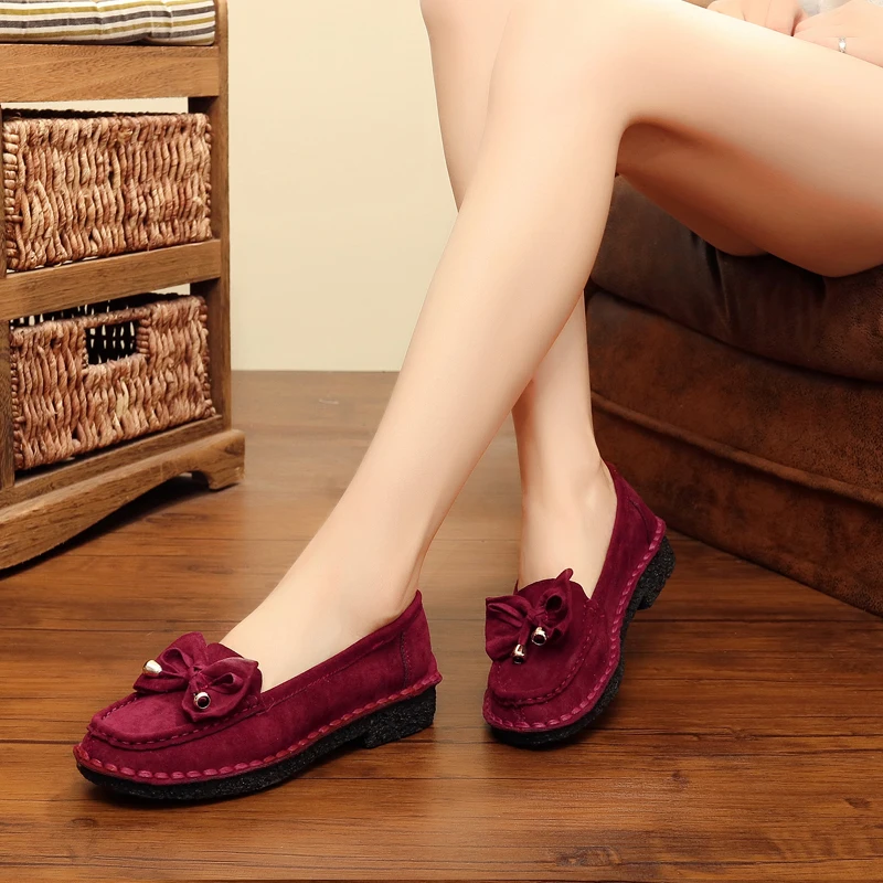 

Cloth shoes women's new flat soft bow comfortable wild women's shoes