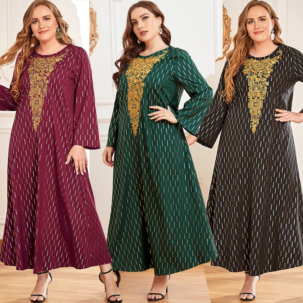 

Plus Size Vestidos Robe Longue Femme Musulman Eid Abaya Dubai Kaftan Turkey Islamic Arabic Muslim Hijab Dress For Women Caftan