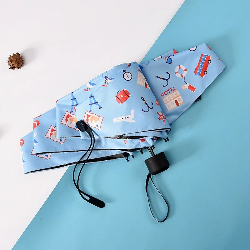 

Mini 5 Folding Cute Cartoon Kids Umbrella Rain Girls And Boys Wind Resistant Small Size Portable Children Gift Sun Umbrellas