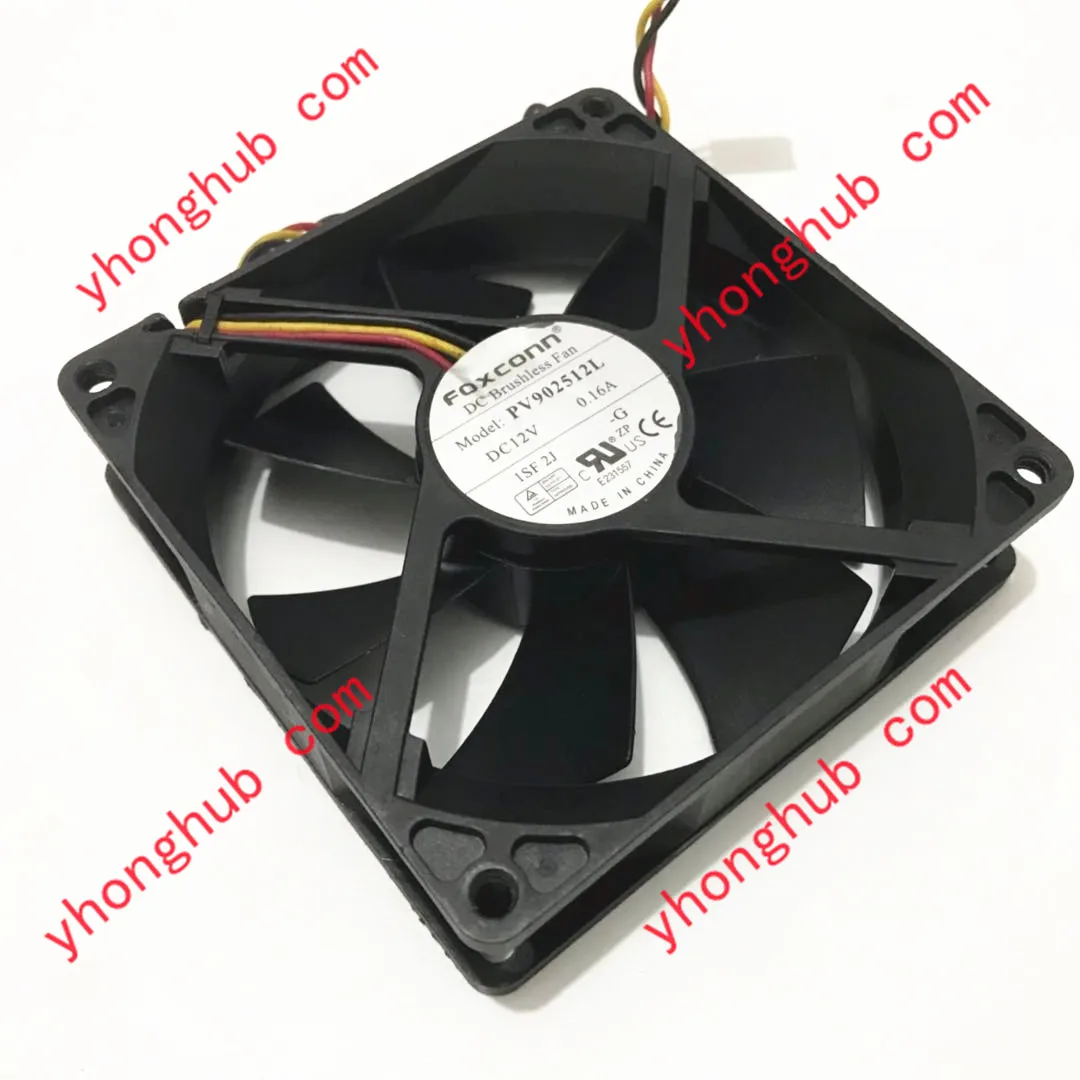 Серверный охлаждающий вентилятор FOXCONN PV902512L DC 12 В 0,16 А, 3 провода 90x90x25 мм