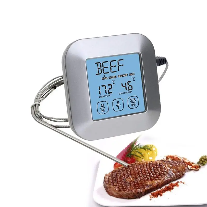 

Cooking Thermometer with 3 WATERPROOF Stainless Steel Temperature Probes 203C