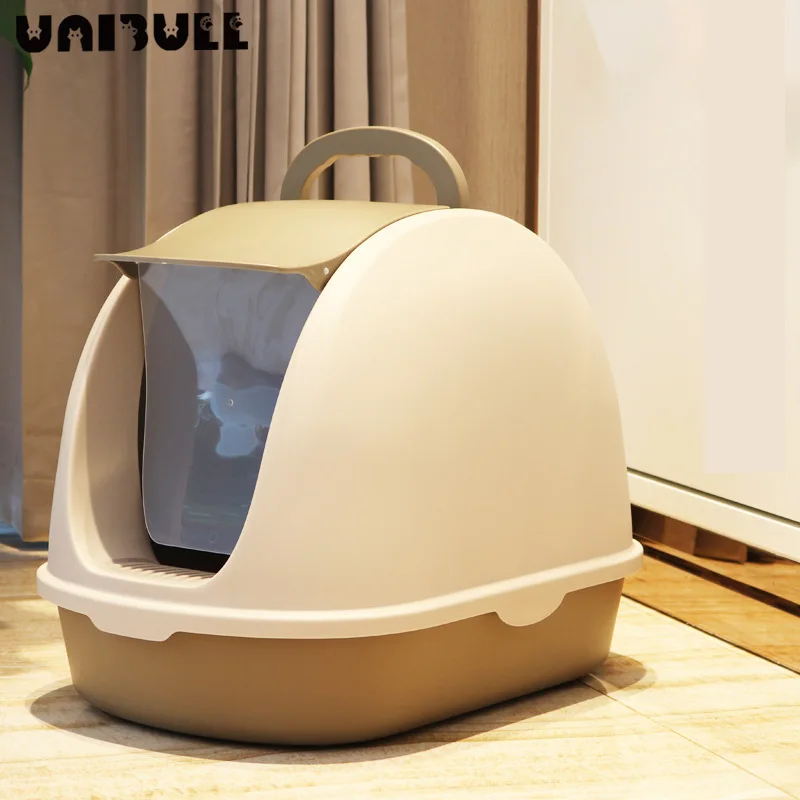 

Полностью закрытый туалет для собак, пластиковый двухслойный поднос для дрессировки собак, щенков, кошек, маленьких собак, кошек, домашних ж...