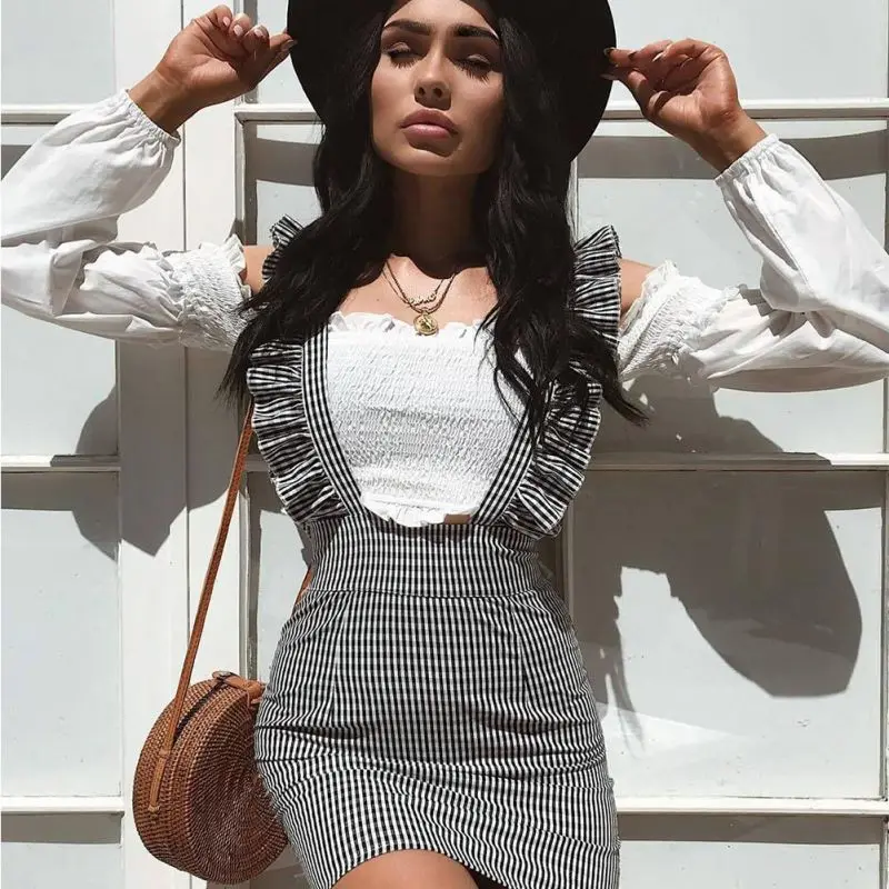 Женское пляжное платье в стиле бохо винтажное облегающее с оборками и квадратным