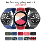 Нейлоновый эластичный ремешок для Samsung Galaxy 3 Watch 42 46 мм GEAR S3 Active2 Classic, быстросъемный соло, сменный плетеный браслет