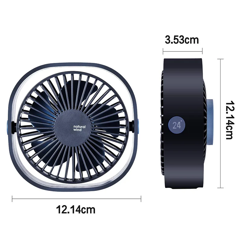 

USB Mini Desktop Fan 3 Speed Personal Portable Cooling with 360 Rotation Adjustable Angle for Office Household Traveling FAN17