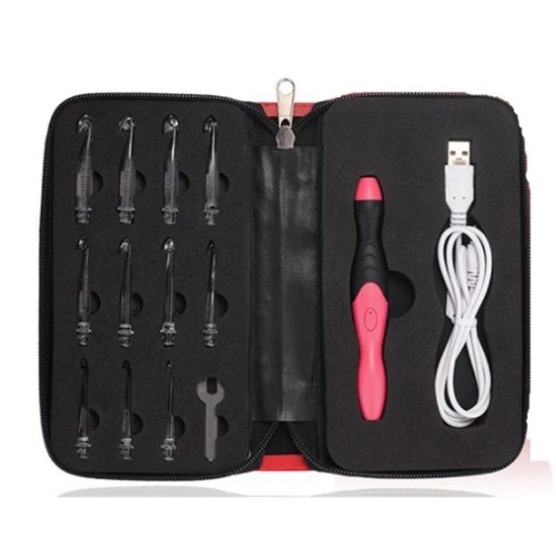 

Light Up Crochet Hooks Rechargeable LED Knitting Tools Knitting Needles USB DIY Weaving Sweater Sewing Accessories