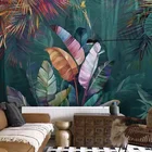 Скандинавские тропические растения с банановыми листьями, обои для стен, обои для гостиной, спальни, Декор, настенная 3d, настенная бумага с листьями тропического леса