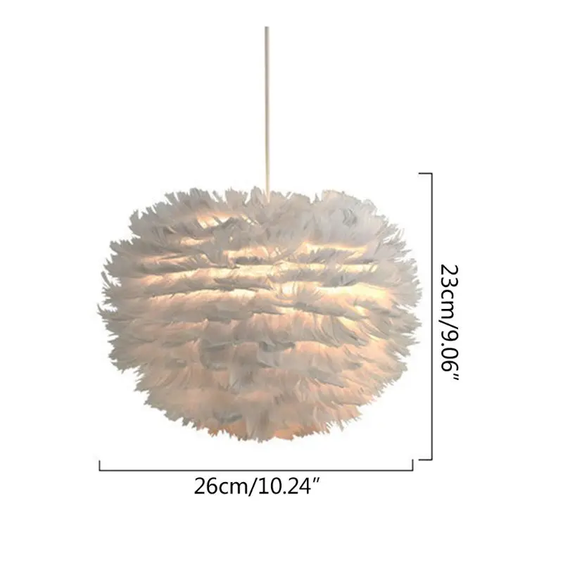 

B2RF Feather Pendant Lights Hanglamp Pendant Lamp with E27 Lamp Holder Nordic Design Lustre Vintage Loft Decor Dining Room Home
