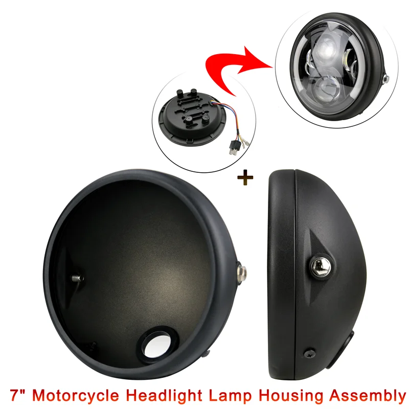 7 INCH motorcycle led headlight bracket for 7inch headlamp housing Bucket Honda Yamaha KAWASAKI Chopper Cafe Racer Bobber | Автомобили и