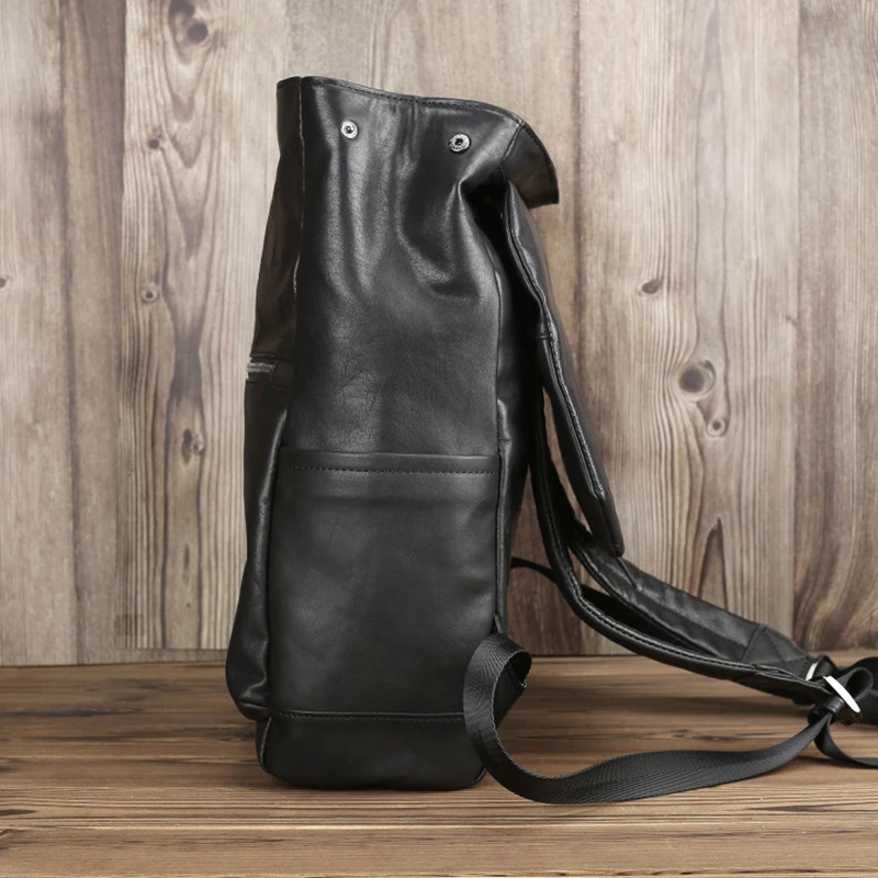 2019 рюкзак из натуральной кожи для мужчин мужские винтажные дорожные рюкзаки на